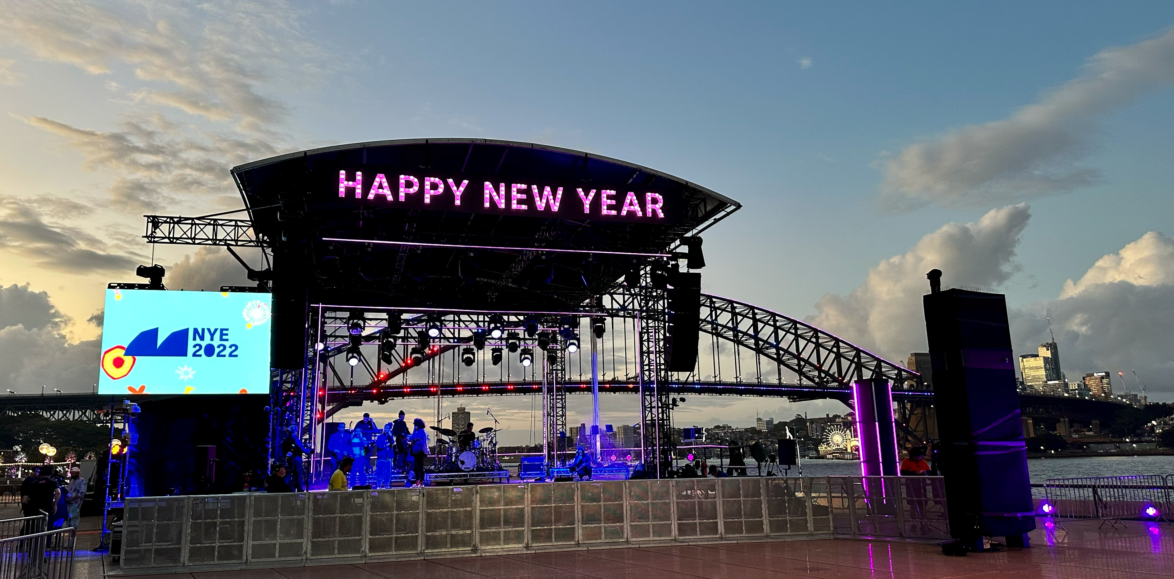 New Years Eve Festival AV ABC LED screen content cameras